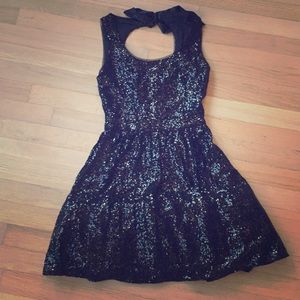 Black Sequence Cocktail Dress